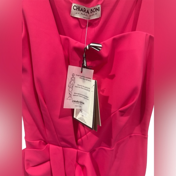 NWT Chiara Boni La Petite Robe Zinon Square Neck sheath Dress – Pink – Size 6 - Picture 7 of 10